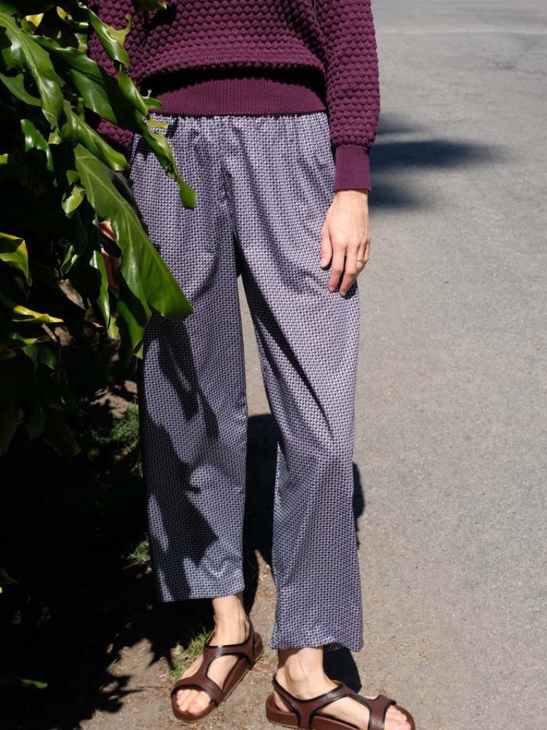 Beklina The Basic Pant In Histajaja Blue Crisp Japanese Cotton Summer S / M Nwt — image 6 of 8